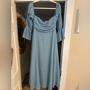 Elegant Blue Maxi Dress